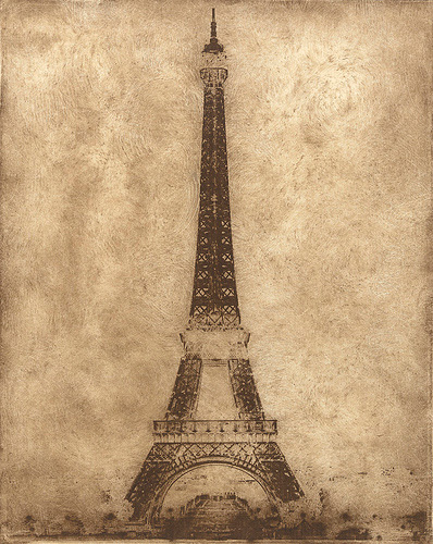 Eiffel Tower<br>Photopolymer Gravure